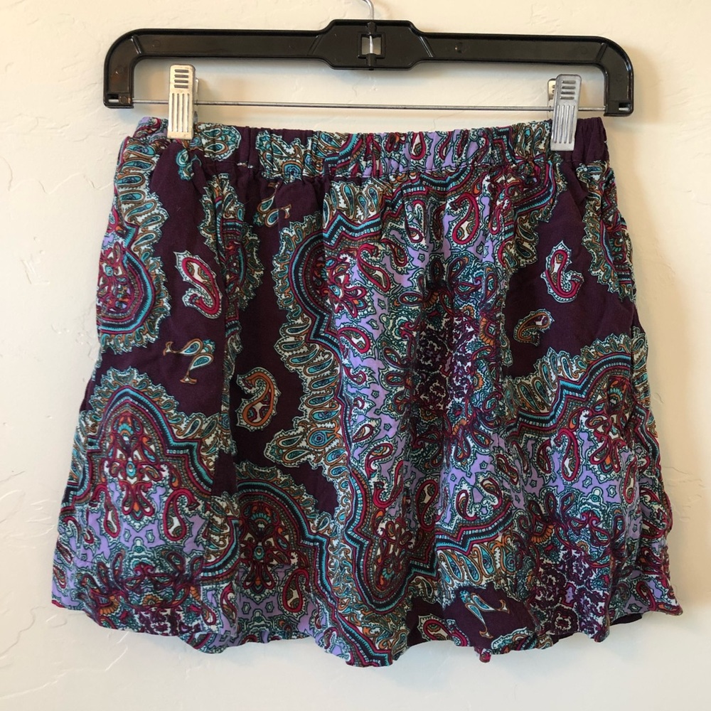 Mimi Chica Purple Psychadelic Mini Skirt